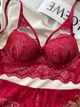Комплект з декоративними бретелями по грудях, темно-червоний, XL(80ВС) - зображення 4