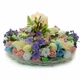 Пасхальный венок-подсвечник GALA DECOR 19 см с декоративными яйцами и цветами с лед свечой 11*5 см В1911Л - изображение 2
