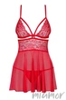 Пеньюар Obsessive 838-BAB-3 2XL Красный - изображение 3