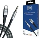 Kabel 3MK AUX USB-C - Jack 3.5 mm 1 m Black (5903108528788) - obraz 1