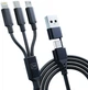 Kabel 3MK Hyper 3 w 1 Type-C USB-A to Type-C micro-USB Lightning 1.5 m Black (5903108541244) - obraz 9