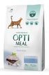 Сухий корм OptiMeal Adult Cat High in Cod Fish Skin & Coat для дорослих котів для здоровʼя шкіри та шерсті з високим вмістом тріски 4 кг - зображення 1
