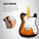 Електрогітара із чохлом та аксесуарами Donner Music DJC-1000S Sunburst Electric Guitar EC1407 - зображення 2