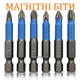 Набір хрестових магнітних бітів PZ1; PZ2; PZ3; PH1; PH2; PH3 50 мм Біти для шурупокрутів Набір біт для шуруповерта 6 шт. - изображение 1