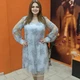 Сукня святкова пряма великий розмір гіпюр довгий рукав плаття 52-54 сіра - зображення 1