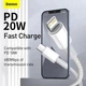 Кабель Baseus High Density Braided Fast Charging Data Cable Type-C to Lightning PD 20W 2м (CATLGD-A02) White - зображення 14