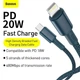 Кабель Baseus High Density Braided Fast Charging Data Cable Type-C to Lightning PD 20W 1м ((CATLGD-03) Blue - зображення 10
