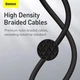 Кабель Baseus High Density Braided Fast Charging Data Cable Type-C to Lightning PD 20W 1м (CATLGD-01) Black - зображення 14
