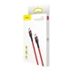Кабель Baseus Cafule Flash Charging Data Line Cable Type-C to Type-C PD 2.0 QC 3.0 60W 20V 3A 1м (CATKLF-G09) Red - зображення 11
