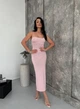 Трикотажное платье макси One size Розовое (1055) - изображение 2