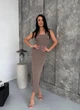 Трикотажное платье макси One size Мокко (1055) - изображение 6