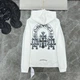 Чоловіче демісезонне худі Chrome Hearts з принтом L біле (CHRH025) - зображення 2