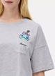 Женская пижамная футболка Primark Disney XS Хлопковая для дома и сна Серый (9210) - изображение 2