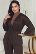 Жіноча демісезонна кофта вільного крою Seventeen XXL-3XL Шоколадний (2000000211473) - изображение 1