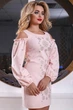 Жіноча сукня з відкритими плечима та контрастною вишивкою Seventeen M Персиковий (2000000098708) - изображение 4