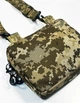 Тактическая военная сумка полукольцо через плечо M-KET Пиксель с липучкой для шевронов 25×20×5.5 см - изображение 5