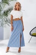 Юбка софт с цветочным принтом, цвет голубой, XXL-XXXL, 257R11 - изображение 1