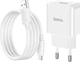 Универсальная зарядка для телефона Hoco C106A Leisur 10.5 Вт/2.1 A кабель MicroUSB 1 порт USB блок питания с проводом Белый - изображение 1