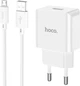 Универсальная зарядка для телефона Hoco C106A Leisur 10.5 Вт/2.1 A кабель MicroUSB 1 порт USB блок питания с проводом Белый - изображение 3