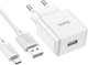 Универсальная зарядка для телефона Hoco C106A Leisur 10.5 Вт/2.1 A кабель MicroUSB 1 порт USB блок питания с проводом Белый - изображение 4