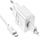 Универсальная зарядка для телефона Hoco C106A Leisur 10.5 Вт/2.1 A кабель MicroUSB 1 порт USB блок питания с проводом Белый - изображение 6