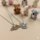 Парные кулоны аниме Hello Kitty Kuromi My Melody на цепочках аксессуары мультяшные кулоны для пары - изображение 1