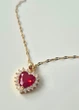 Цепочка женская с кулоном сердцем с красным камнем Fashion Jewelry Золотистая 19403 - изображение 7