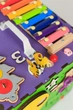 Деревянный бизикубик развивающая игрушка для детей малышей девочек мальчиков 30х30х30 см Разноцветный - изображение 15