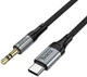 Кабель Hoco UPA33B (Type-C to AUX mini Jack 3.5мм, чистый звук, передача аудио без потерь, длина 1.5 метра) - Черный - изображение 6