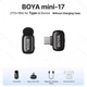 Беспроводной петличный микрофон Boya Mini-17 (USB Type-C, Android, 3 уровня шумоподавления, дальность до 100 метров) - Черный - изображение 6