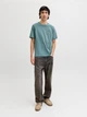 Футболка хлопковая длинная мужская Jack & Jones 12151955 M Mineral Blue (5715832167474) - изображение 6