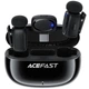 Петличний бездротовий мікрофон Acefast R2 Dual-mic Type-C Black - зображення 1