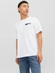 Футболка хлопковая длинная мужская Jack & Jones 12233999 XL White (5715427843639) - изображение 1