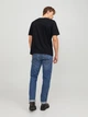 Футболка хлопковая длинная мужская Jack & Jones 12233999 XL Black (5715427833197) - изображение 2