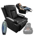 Массажное кожаное кресло-качалка Bass Polska BH 30040 RELAX с массажем спины, поясницы и ног, черное - изображение 1