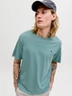 Футболка хлопковая длинная мужская Jack & Jones 12245087 M Mineral Blue (5715830459823) - изображение 3