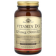 Витамин D3 SOLGAR "Vitamin D3 (Cholecalciferol)" холекальциферол, 5000 МЕ (240 капсул) - изображение 1