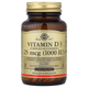 Витамин D3 SOLGAR "Vitamin D3 (Cholecalciferol)" холекальциферол, 1000 МЕ (180 таблеток) - изображение 1