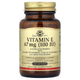 Витамин Е SOLGAR "Naturally Sourced Vitamin E" 100 МЕ, со смешанными токоферолами (100 гелевых капсул) - изображение 1