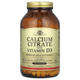 Цитрат кальция SOLGAR "Calcium Citrate with Vitamin D3" с витамином D3, 1000 мг / 600 МЕ (240 таблеток) - изображение 1