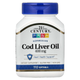 Жир из печени норвежской трески 21st Century "Norwegian Cod Liver Oil" с витаминами A и D, 400 мг (110 гелевых капсул) - изображение 1
