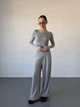 Жіночий прогулянковий костюм (кофта+штани) Uaclothes 46-48 Сірий (like37123-175521350) - зображення 1