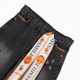 Стильні широкі джинси baggy jeans, палаццо графітового кольору з ефектом вицвітання, градієнтом, та декоративними елементами зріст 140 см - изображение 2