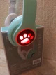 Дитячі навушники Cat бездротові LED світяться з вушками Бірюзові (Cat123) - зображення 3