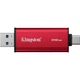 Зовнішній SSD накопичувач Kingston Dual Portable 512GB USB 3.2 Gen2 швидкість 950/1050 MB/s Red (SPSD/512GB) - зображення 3