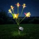 Садовый светильник на солнечной батарее Бабочки LED 2 шт декоративная лампа для сада клумб террасы уличный фонарь датчик сумерек - изображение 7