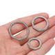Титановое кольцо плоское для ключей Titanium Rings 28 мм / 1 штука Серебристое - изображение 8