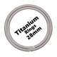 Титановое кольцо плоское для ключей Titanium Rings 28 мм / 1 штука Серебристое - изображение 1