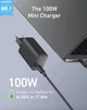 Зарядний пристрій Anker Nano 100W MacBook Charger максимальна швідкість з кабелем у комплекті - White - зображення 4