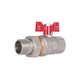 Кран кульовий-американка для води Thermo Alliance Standart 3/4" ВН, латунний, ручка-метелик, нікельований, PN40 - зображення 1